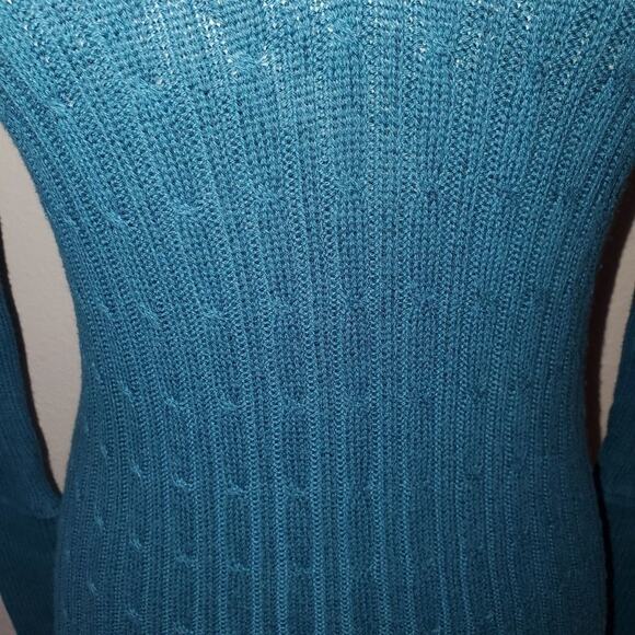 Arizona small knit teal sweater - Picture 2 of 10
